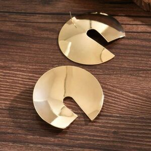 Circle Metal Statement Earrings